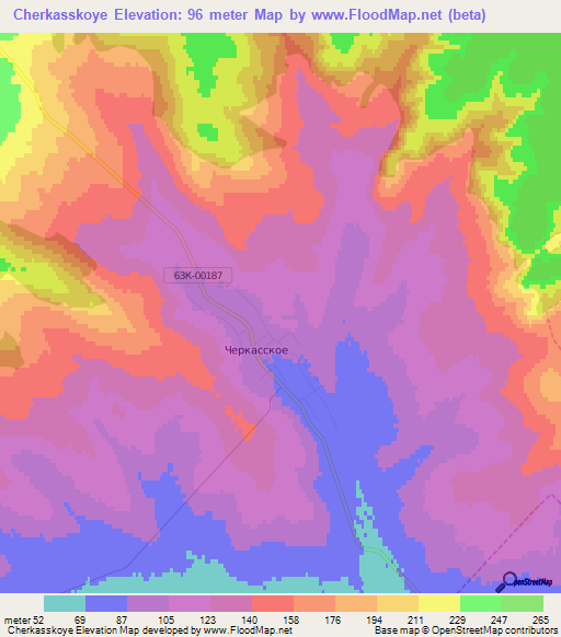 Cherkasskoye,Russia Elevation Map