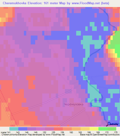 Cheremukhovka,Russia Elevation Map