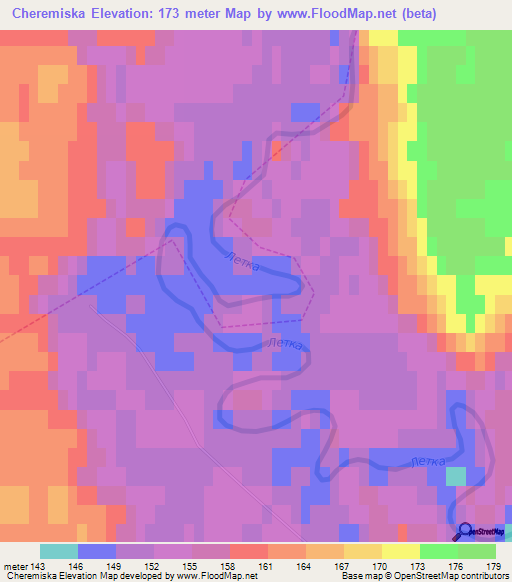 Cheremiska,Russia Elevation Map