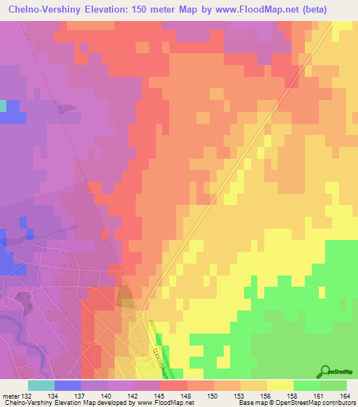 Chelno-Vershiny,Russia Elevation Map