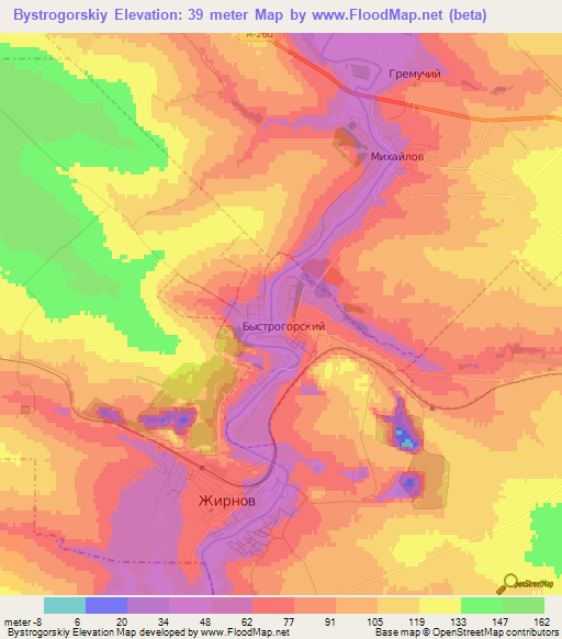 Bystrogorskiy,Russia Elevation Map