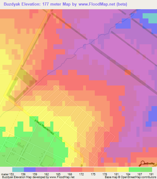 Buzdyak,Russia Elevation Map