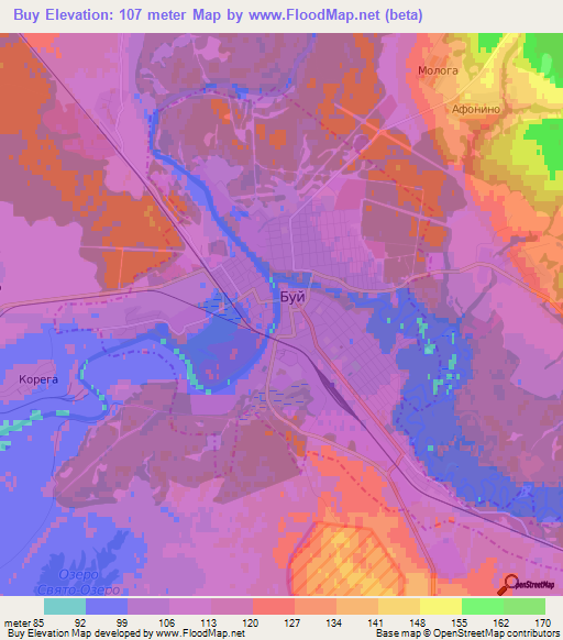 Buy,Russia Elevation Map