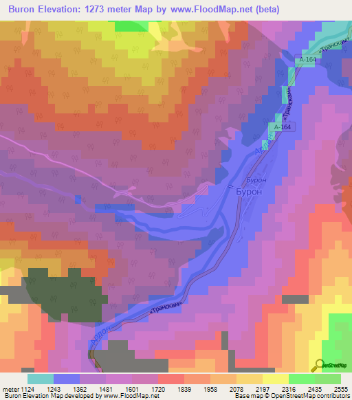 Buron,Russia Elevation Map