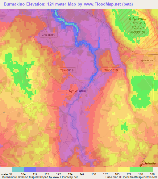 Burmakino,Russia Elevation Map