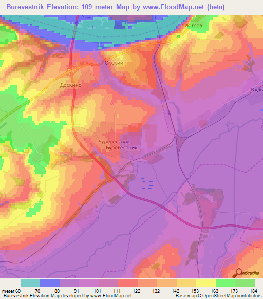 Burevestnik,Russia Elevation Map