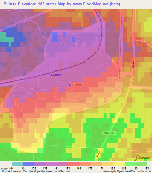 Buinsk,Russia Elevation Map