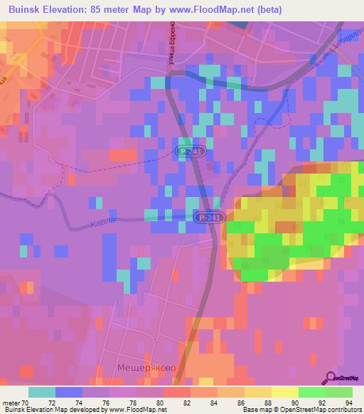 Buinsk,Russia Elevation Map