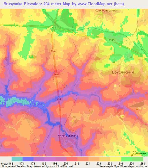 Brusyanka,Russia Elevation Map