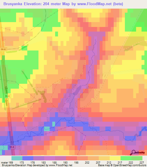 Brusyanka,Russia Elevation Map