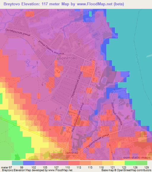 Breytovo,Russia Elevation Map