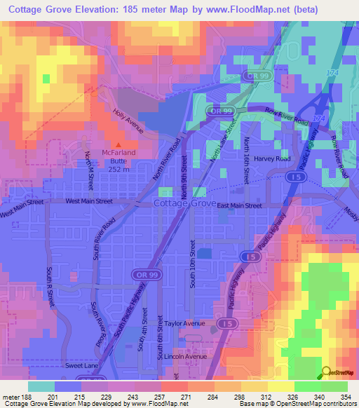 Elevation of Cottage Grove,US Elevation Map, Topography, Contour