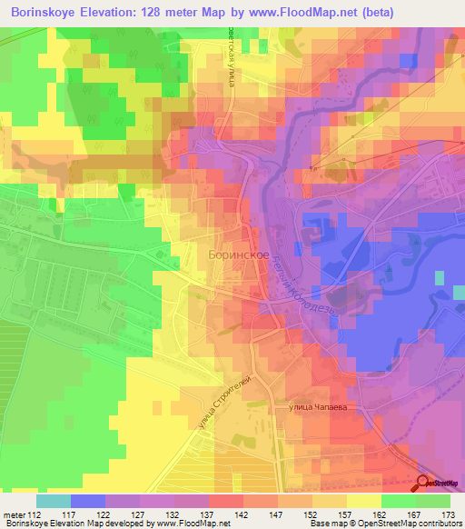 Borinskoye,Russia Elevation Map