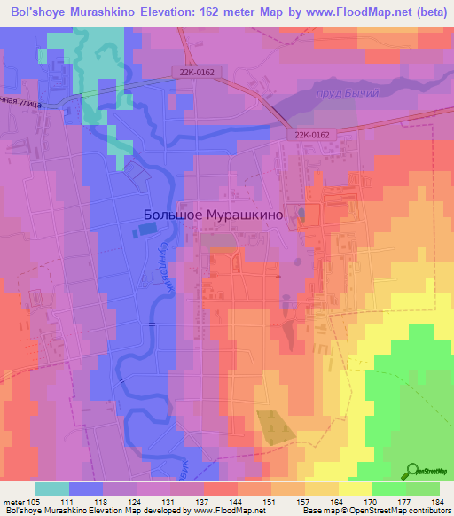 Bol'shoye Murashkino,Russia Elevation Map