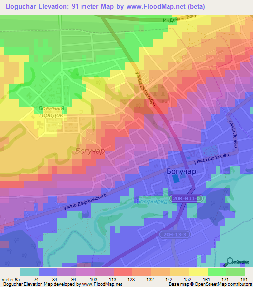 Boguchar,Russia Elevation Map