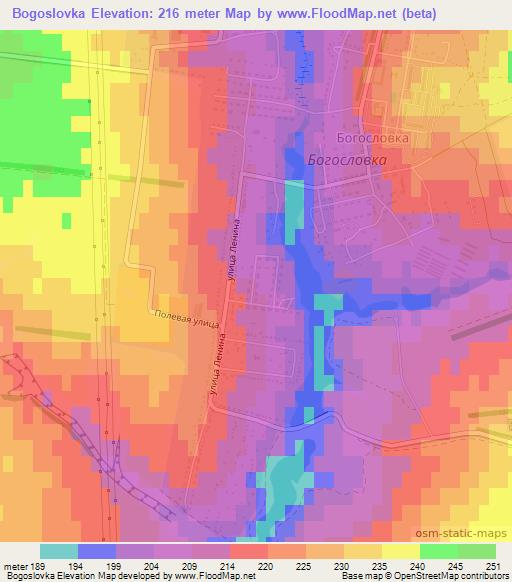 Bogoslovka,Russia Elevation Map