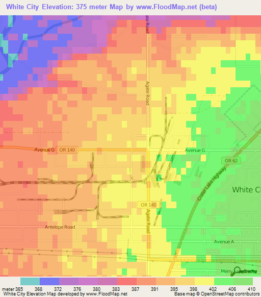 White City,US Elevation Map