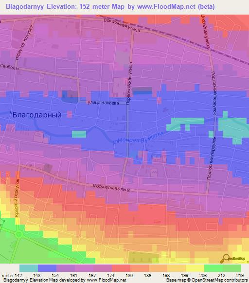 Blagodarnyy,Russia Elevation Map