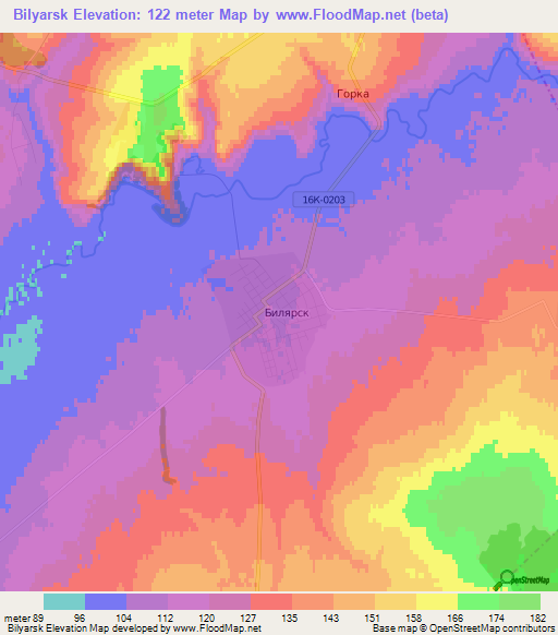 Bilyarsk,Russia Elevation Map