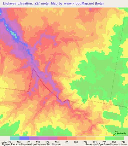 Biglayev,Russia Elevation Map