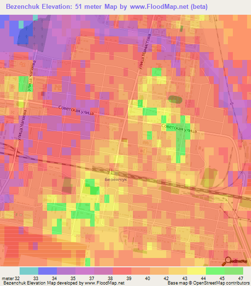 Bezenchuk,Russia Elevation Map