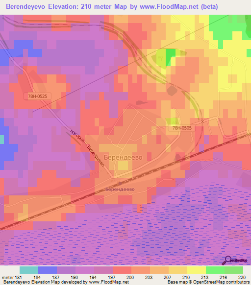 Berendeyevo,Russia Elevation Map