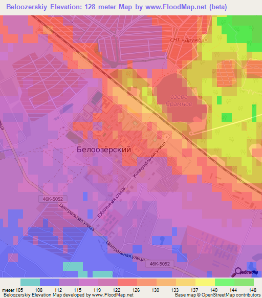 Beloozerskiy,Russia Elevation Map