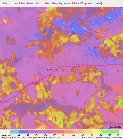 Begunitsy,Russia Elevation Map