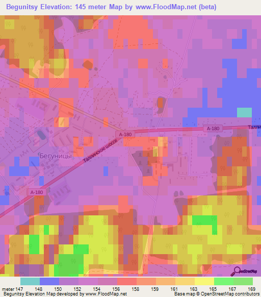 Begunitsy,Russia Elevation Map