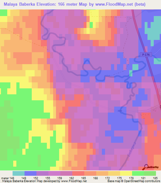 Malaya Baberka,Russia Elevation Map