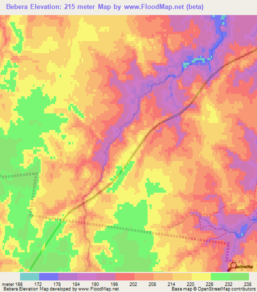 Bebera,Russia Elevation Map