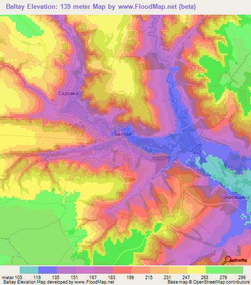 Baltay,Russia Elevation Map