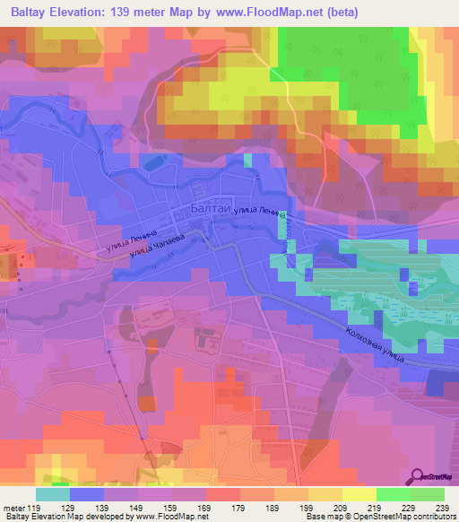 Baltay,Russia Elevation Map