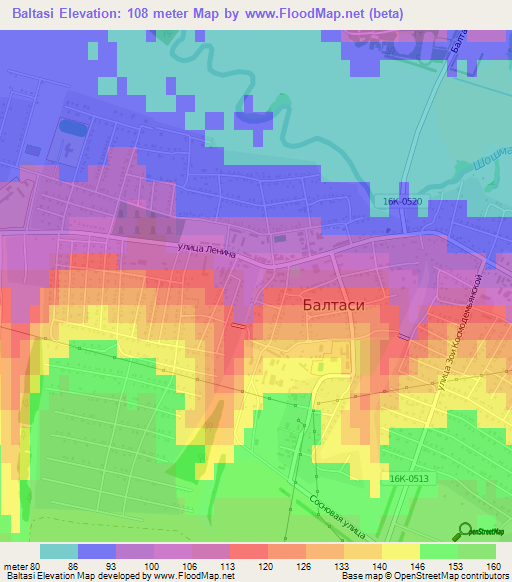 Baltasi,Russia Elevation Map