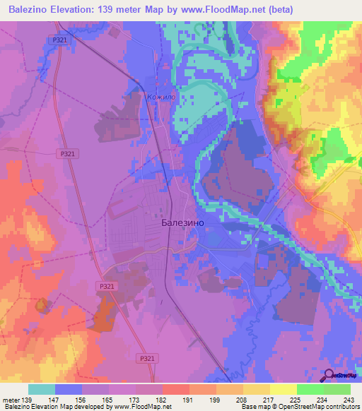 Balezino,Russia Elevation Map