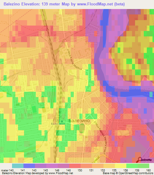 Balezino,Russia Elevation Map