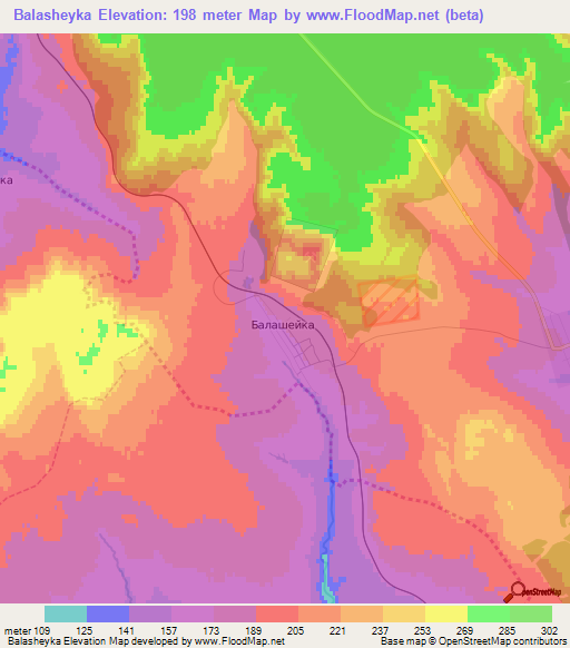 Balasheyka,Russia Elevation Map