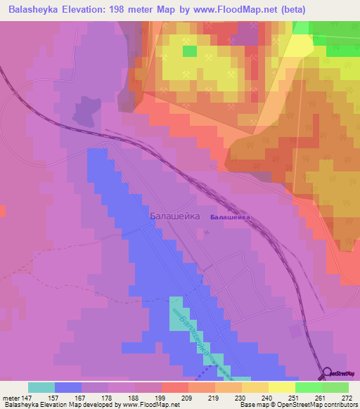 Balasheyka,Russia Elevation Map