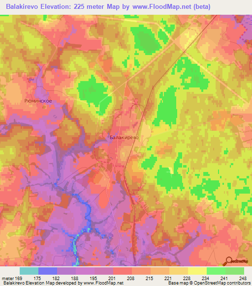 Balakirevo,Russia Elevation Map