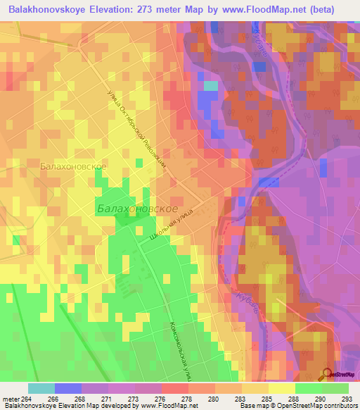 Balakhonovskoye,Russia Elevation Map