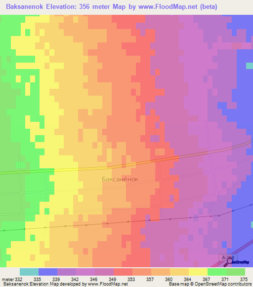 Baksanenok,Russia Elevation Map