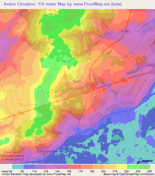 Avdon,Russia Elevation Map