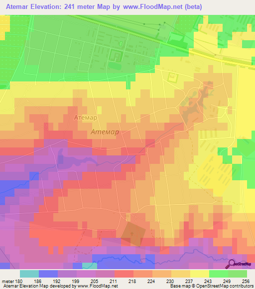 Atemar,Russia Elevation Map