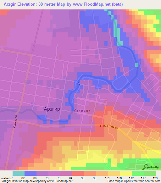 Arzgir,Russia Elevation Map