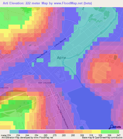 Arti,Russia Elevation Map