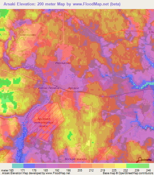 Arsaki,Russia Elevation Map