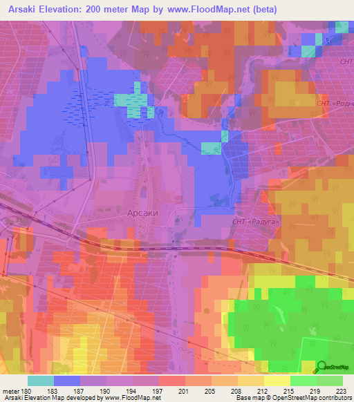 Arsaki,Russia Elevation Map