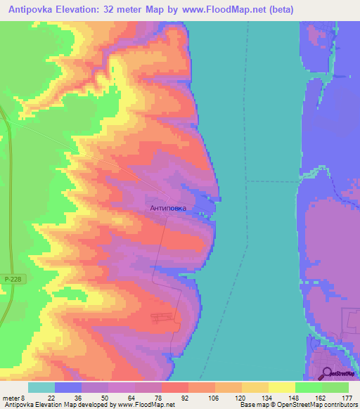 Antipovka,Russia Elevation Map