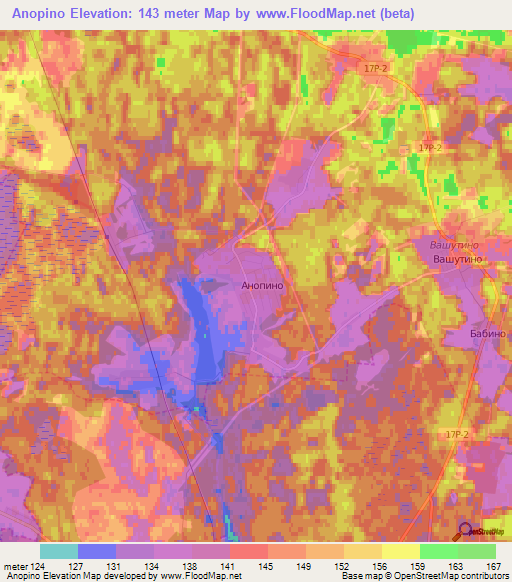 Anopino,Russia Elevation Map