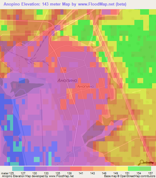 Anopino,Russia Elevation Map